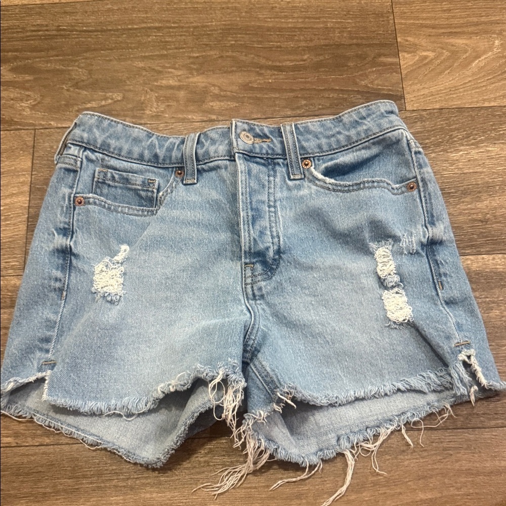 Old Navy Light Blue Distressed Denim Shorts